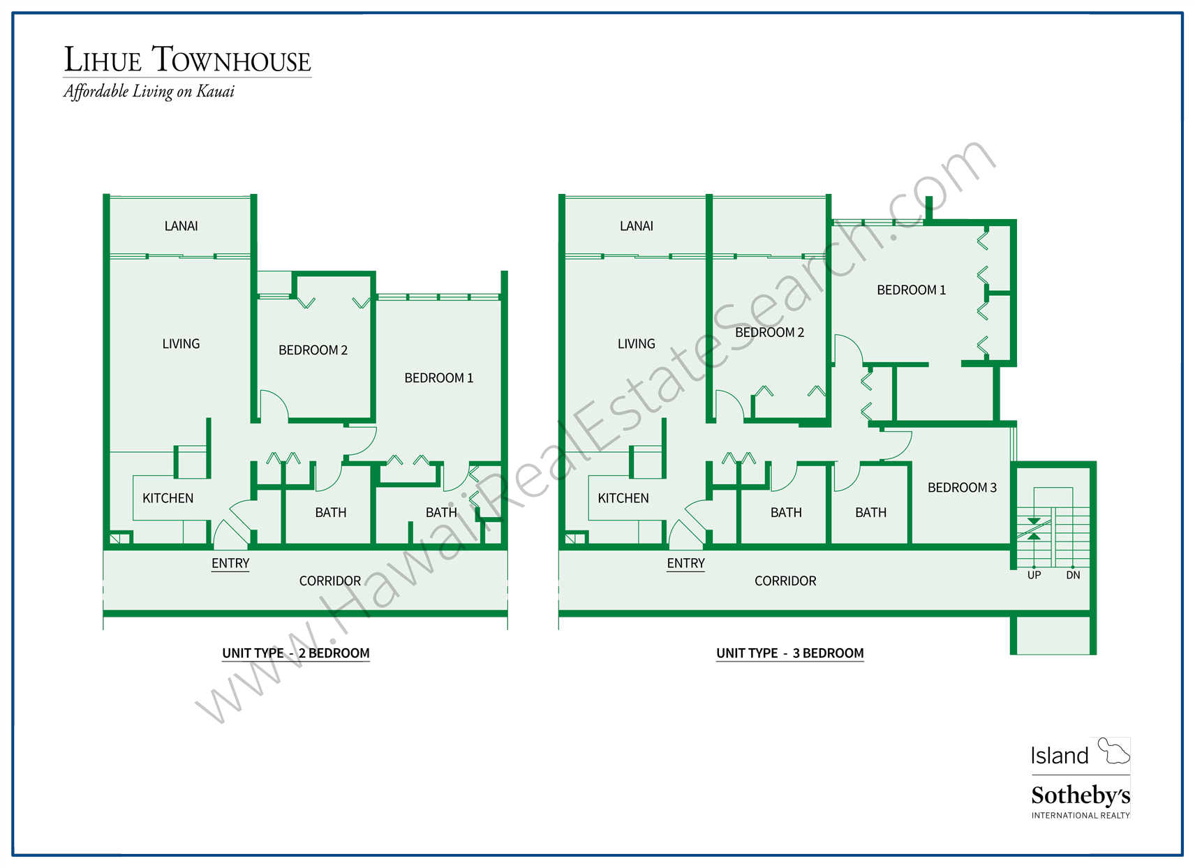Floor Plans Lihue Townhouse
